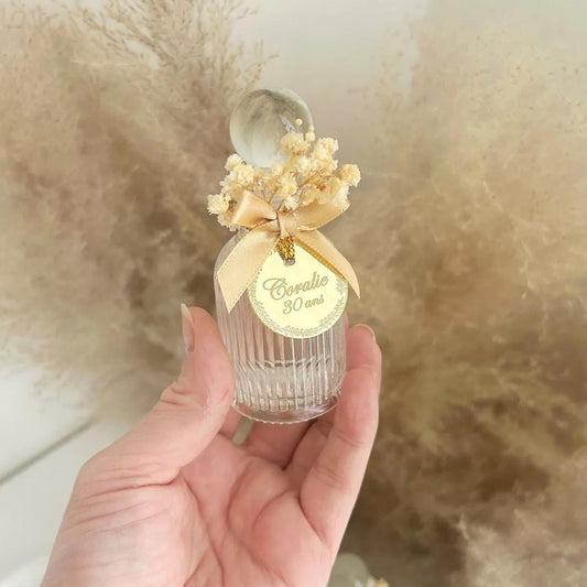 Eau de Cologne Flakon „Prestige“ als personalisiertes Gastgeschenk – elegant und hochwertig