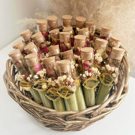 Henna-Sanduhr als personalisiertes Gastgeschenk zur Hochzeit – edle Sanduhrform