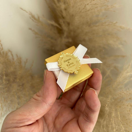 Orientalische Schokolade als Gästegabe, elegantes Gastgeschenk für Hochzeit und Beschneidung