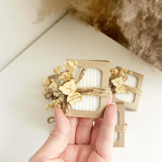 Savannen-Seife als Gästegabe, elegantes Gastgeschenk für Taufe und Kommunion