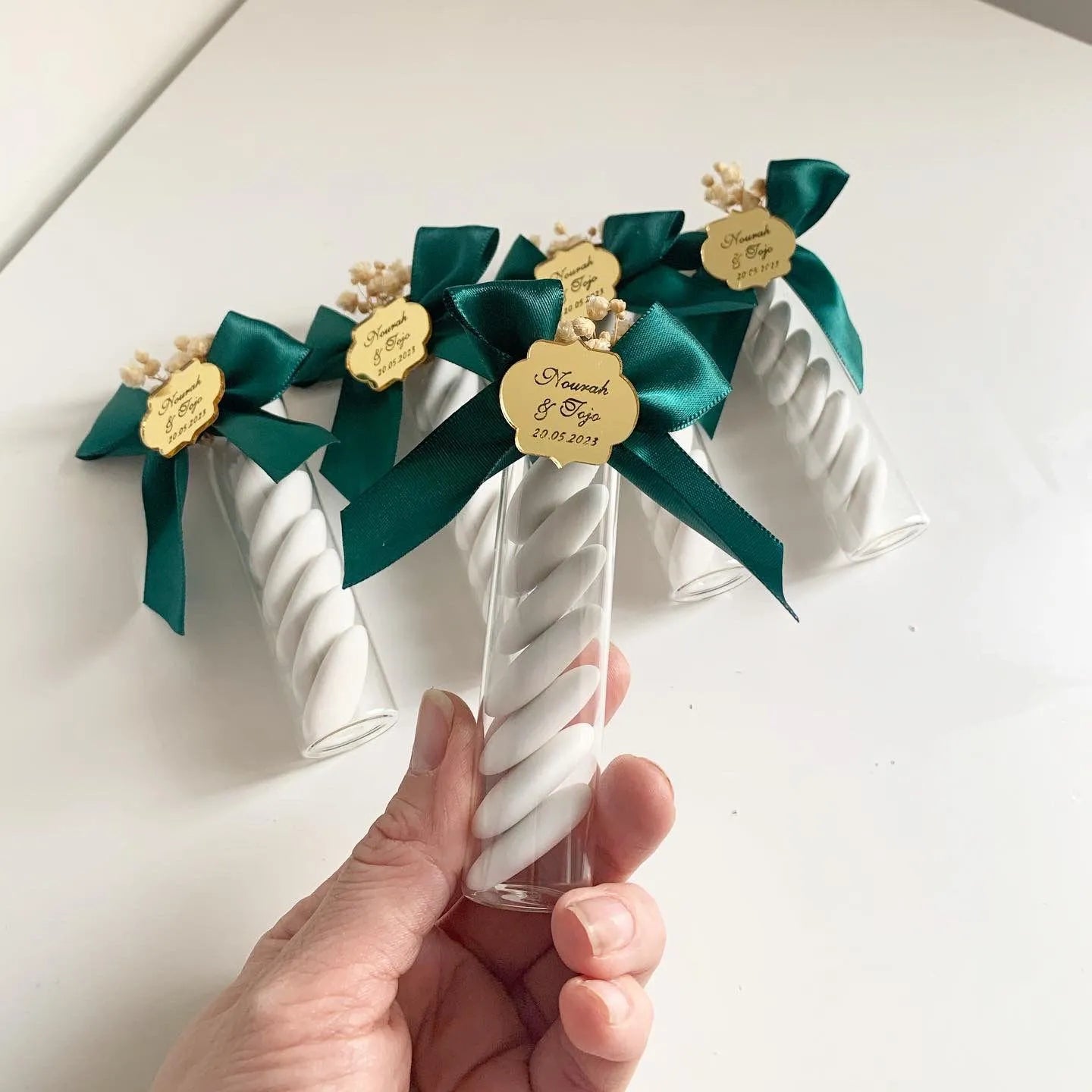 Scheherazade-Zuckermandeln als Gastgeschenk zur Hochzeit – orientalisch inspiriert, elegant verpackt