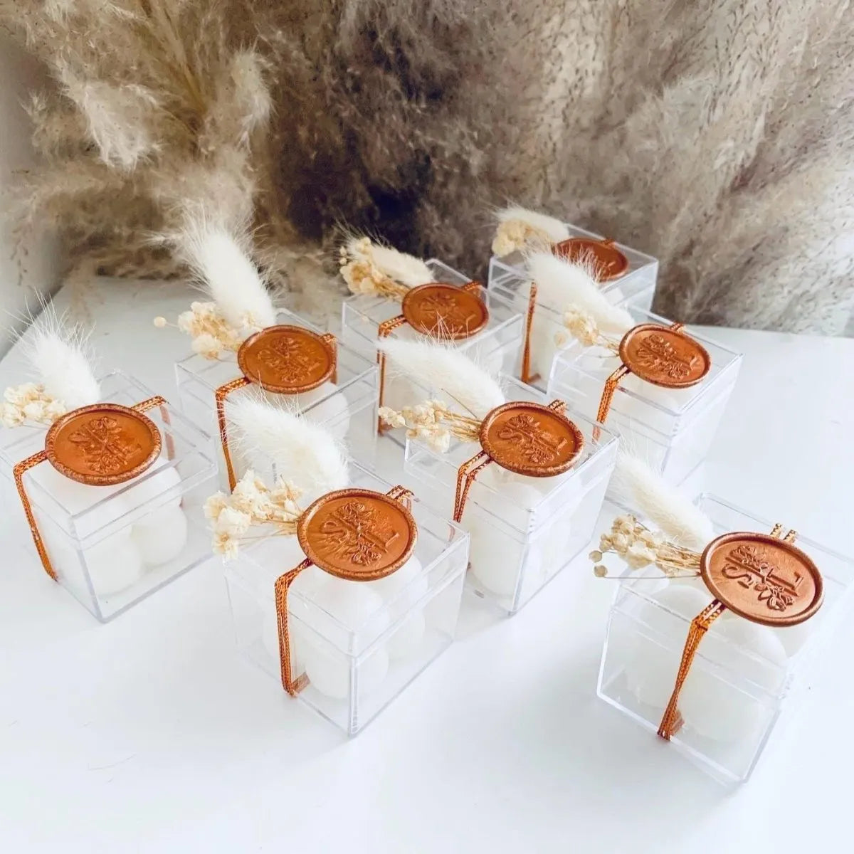 Bubble-Luxe-Kerze als personalisiertes Gastgeschenk zur Hochzeit – luxuriös und elegant

