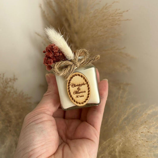 Daphne-Kerze als Gästegabe, elegantes Gastgeschenk für Hochzeit und Taufe