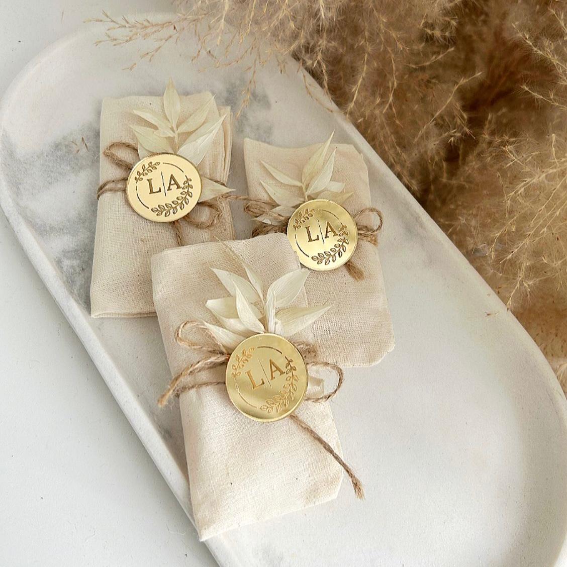 Dune-Gold-Seife als personalisierte Seife mit goldenem Akzent, Gastgeschenk für Hochzeit, Taufe oder Kommunion