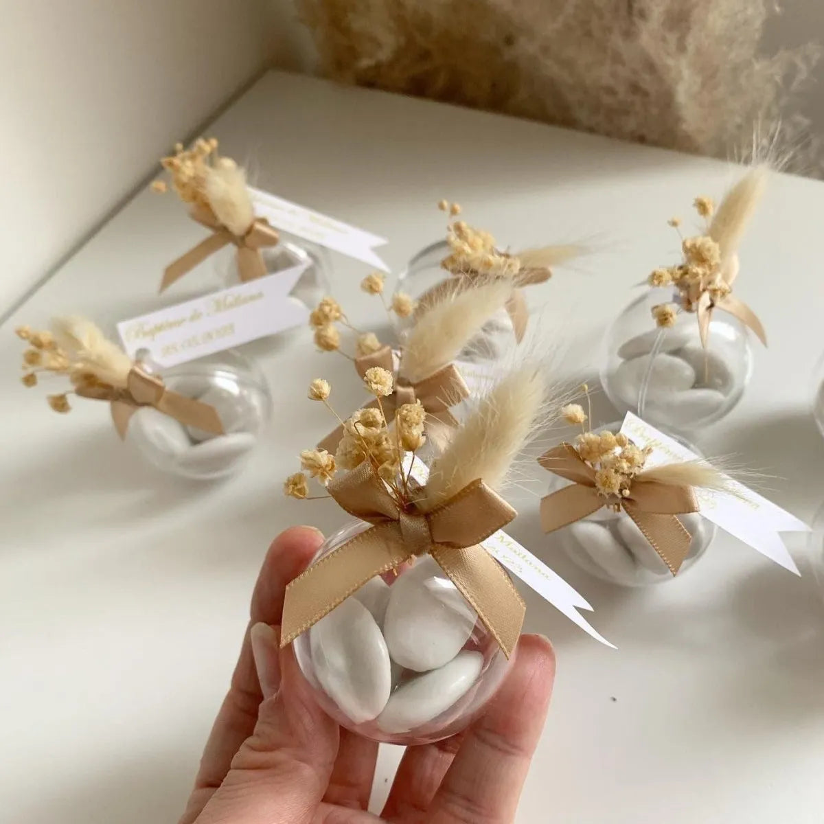 Farandole-Zuckermandeln als personalisiertes Gastgeschenk – elegant und stilvoll verpackt