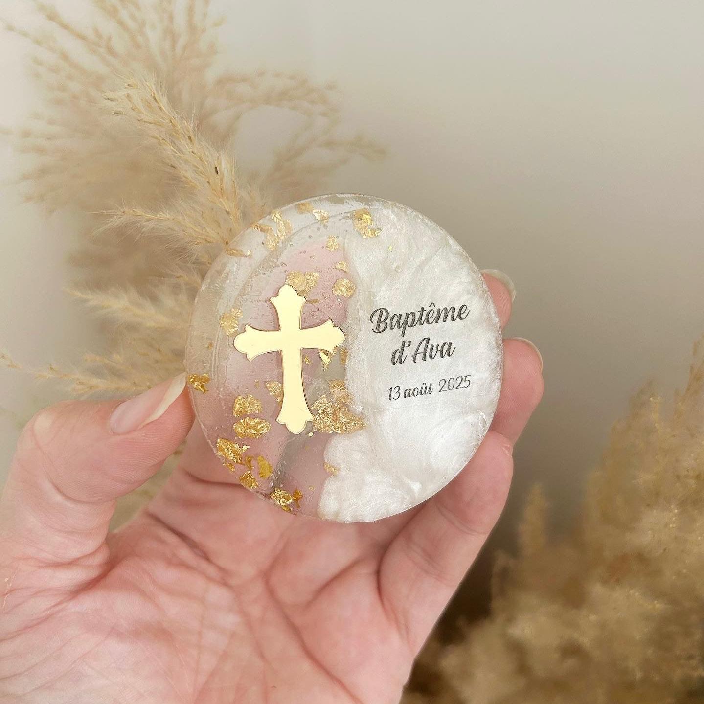 Honoré-Magnet als Gästegabe, elegantes Gastgeschenk für Taufe und Kommunion