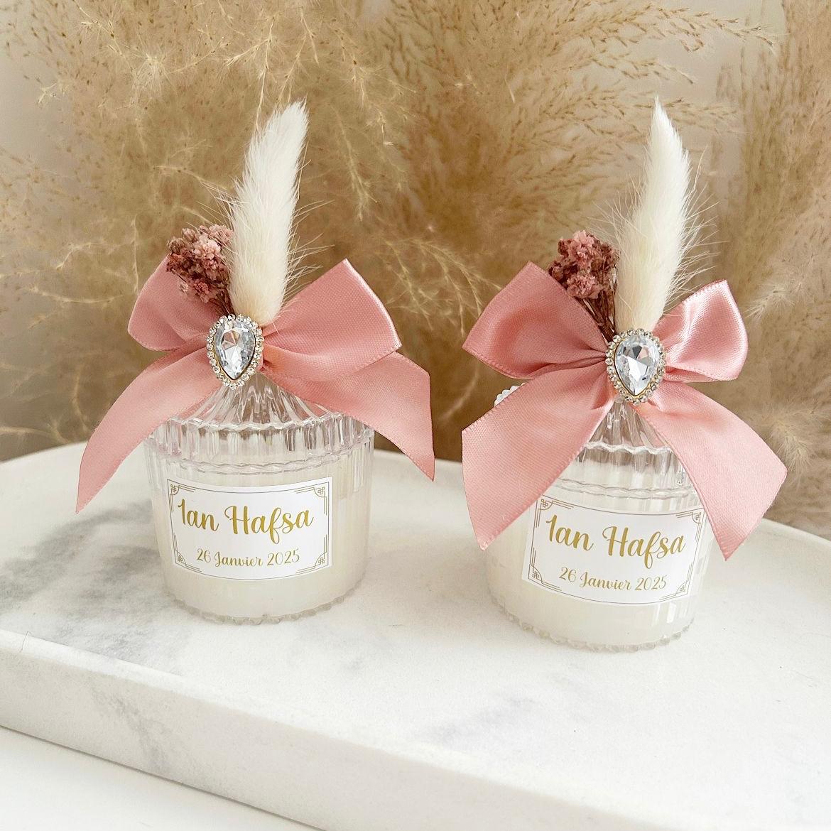 Kerze Queen als Gästegabe, elegantes Gastgeschenk für Hochzeit und Taufe