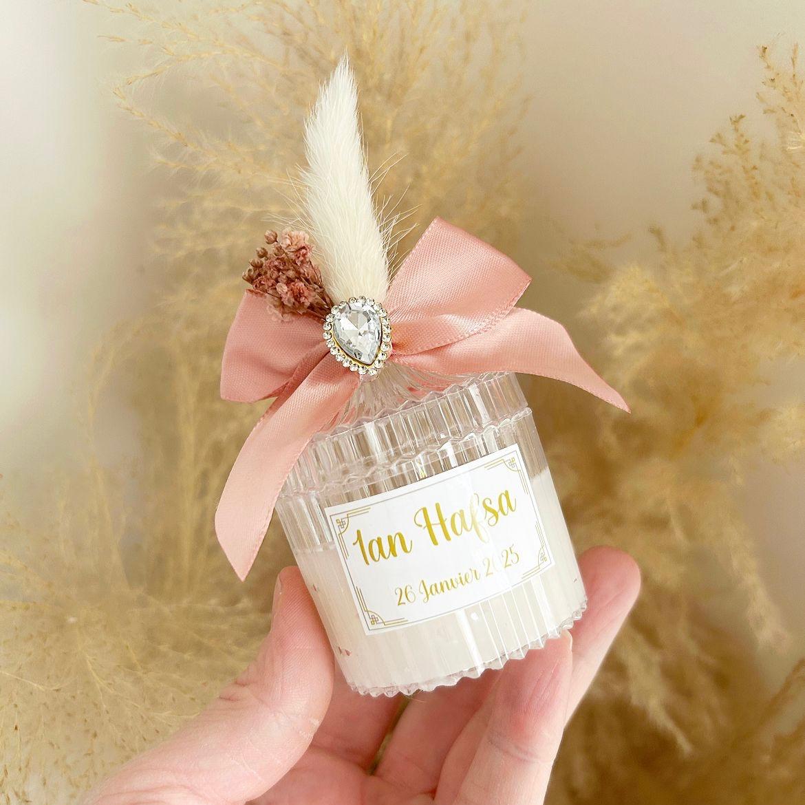 Kerze Queen als Gästegabe, elegantes Gastgeschenk für Hochzeit und Taufe