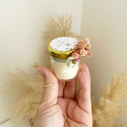 Kitty-Kerze als personalisierte Kerze, Gastgeschenk für Hochzeit, Taufe, Kommunion oder Geburtstag, warmes Andenken