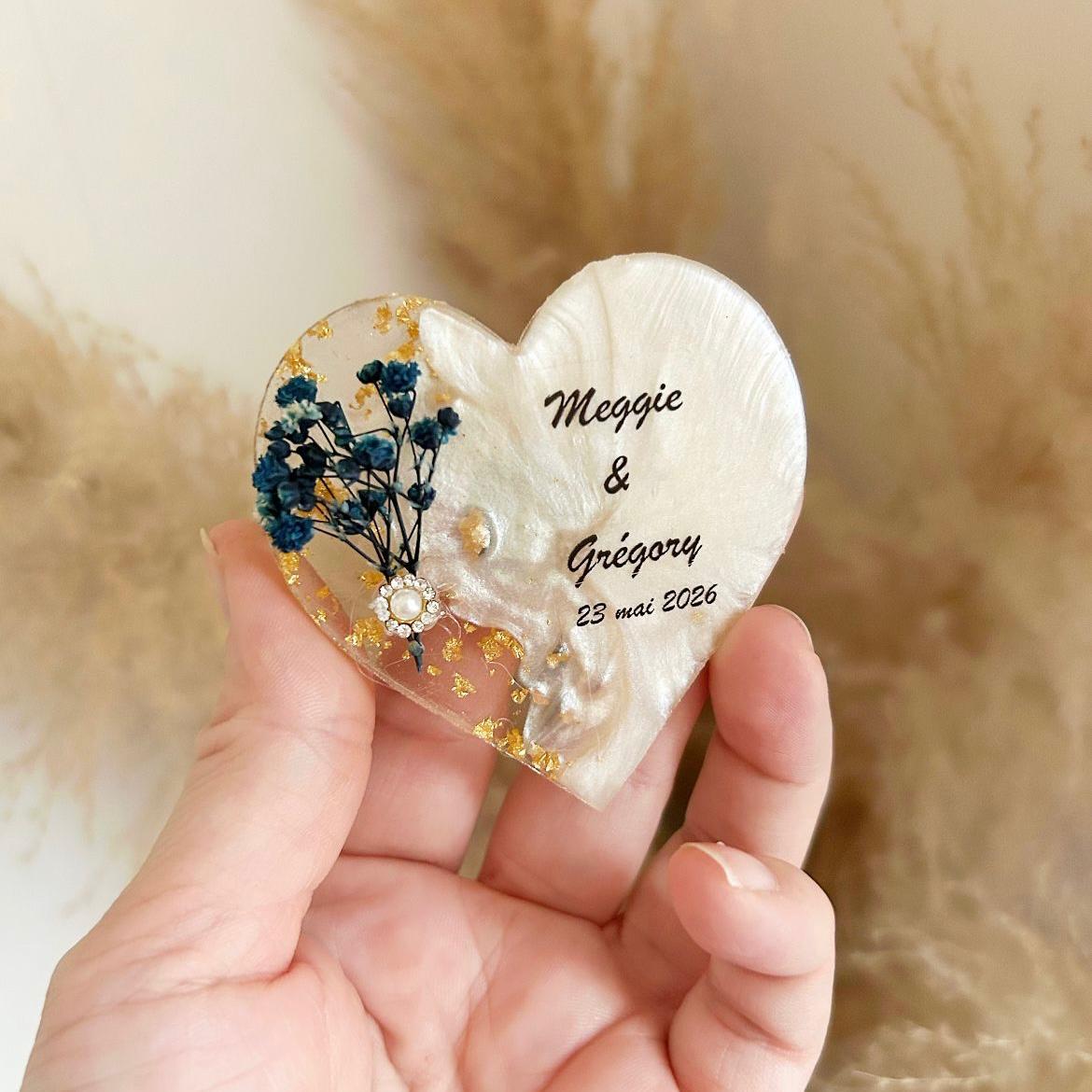Magnet Liebe Kornblume als Gästegabe, elegantes Gastgeschenk für Hochzeit, Taufe und Beschneidung