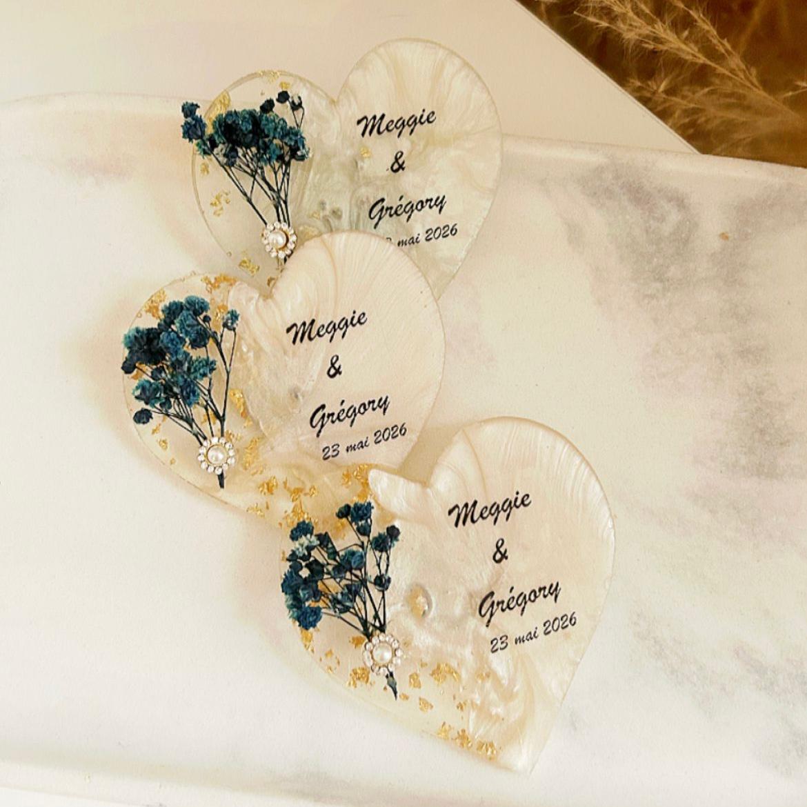 Magnet Liebe Kornblume als Gästegabe, elegantes Gastgeschenk für Hochzeit, Taufe und Beschneidung