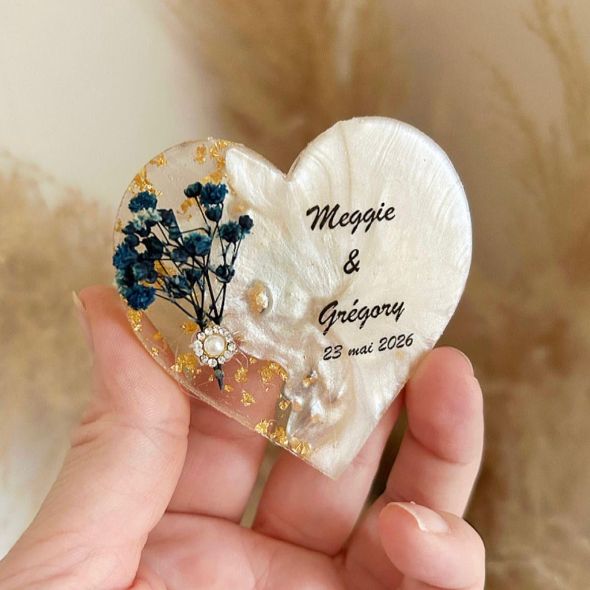 Magnet Liebe Kornblume als Gästegabe, elegantes Gastgeschenk für Hochzeit, Taufe und Beschneidung