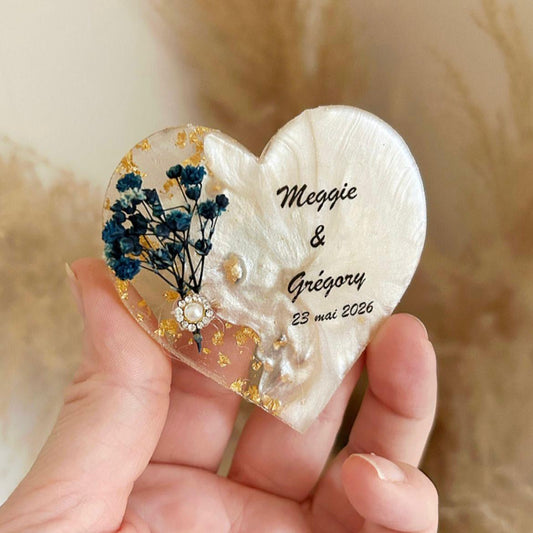 Magnet Liebe Kornblume als Gästegabe, elegantes Gastgeschenk für Hochzeit, Taufe und Beschneidung