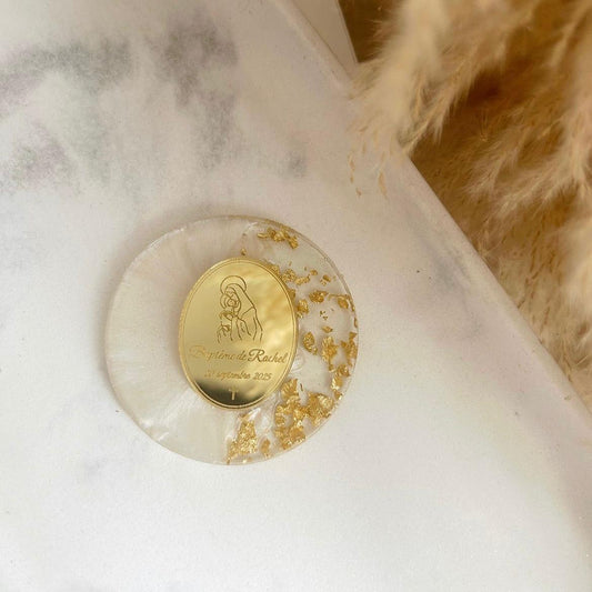 Marie-Magnet als Gästegabe, elegantes Gastgeschenk für Taufe und Kommunion