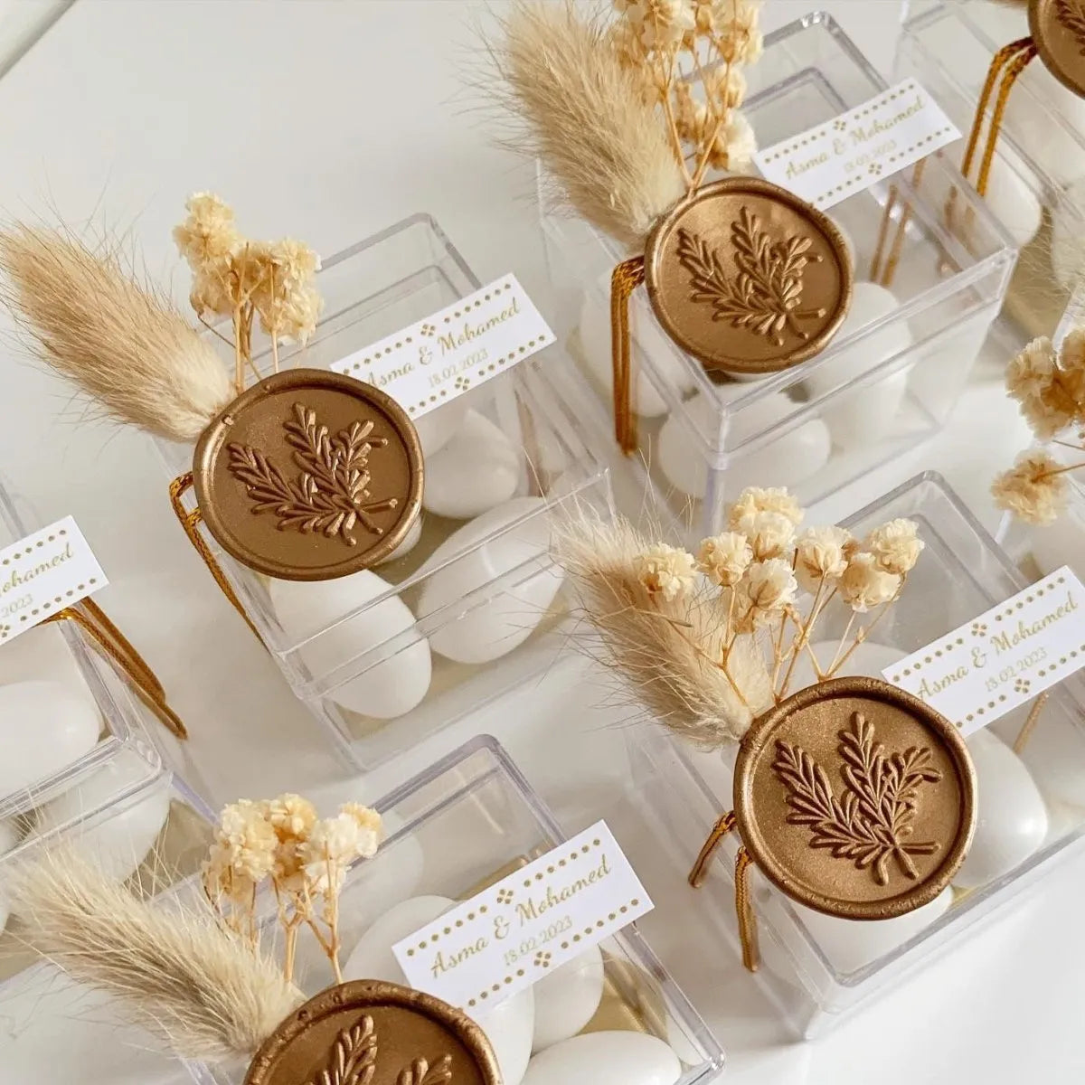 Marquise-Zuckermandeln als personalisiertes Gastgeschenk zur Hochzeit – edel und prestigeträchtig