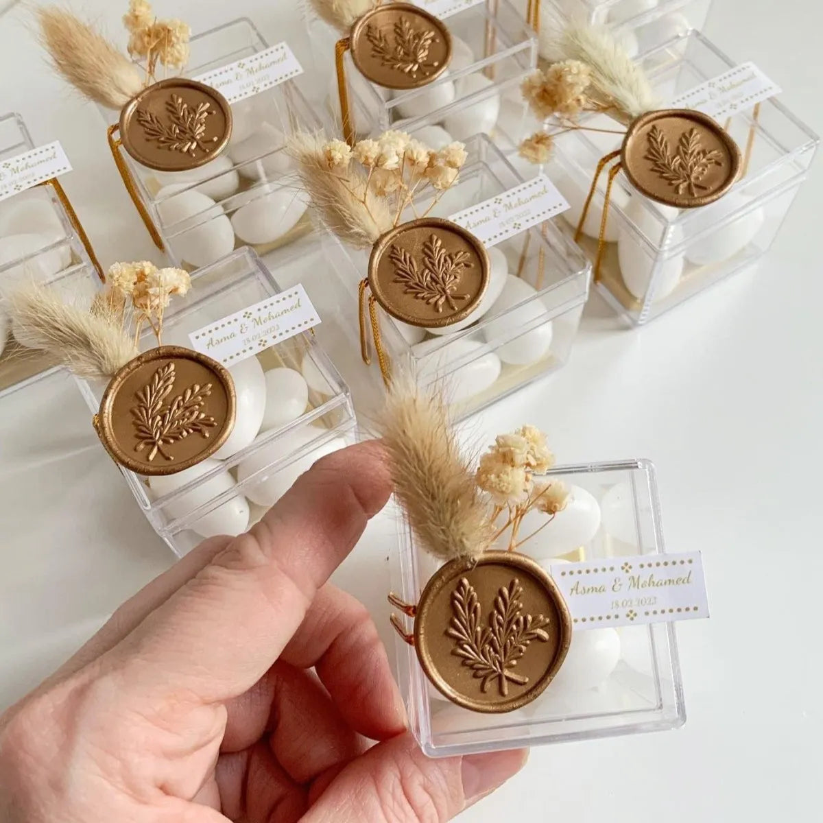 Marquise-Zuckermandeln als personalisiertes Gastgeschenk zur Hochzeit – edel und prestigeträchtig