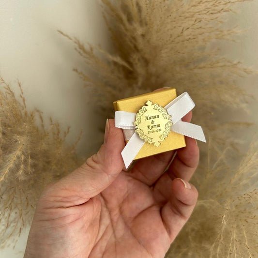 Orientalische Schokolade als Gästegabe, elegantes Gastgeschenk für Hochzeit und Beschneidung