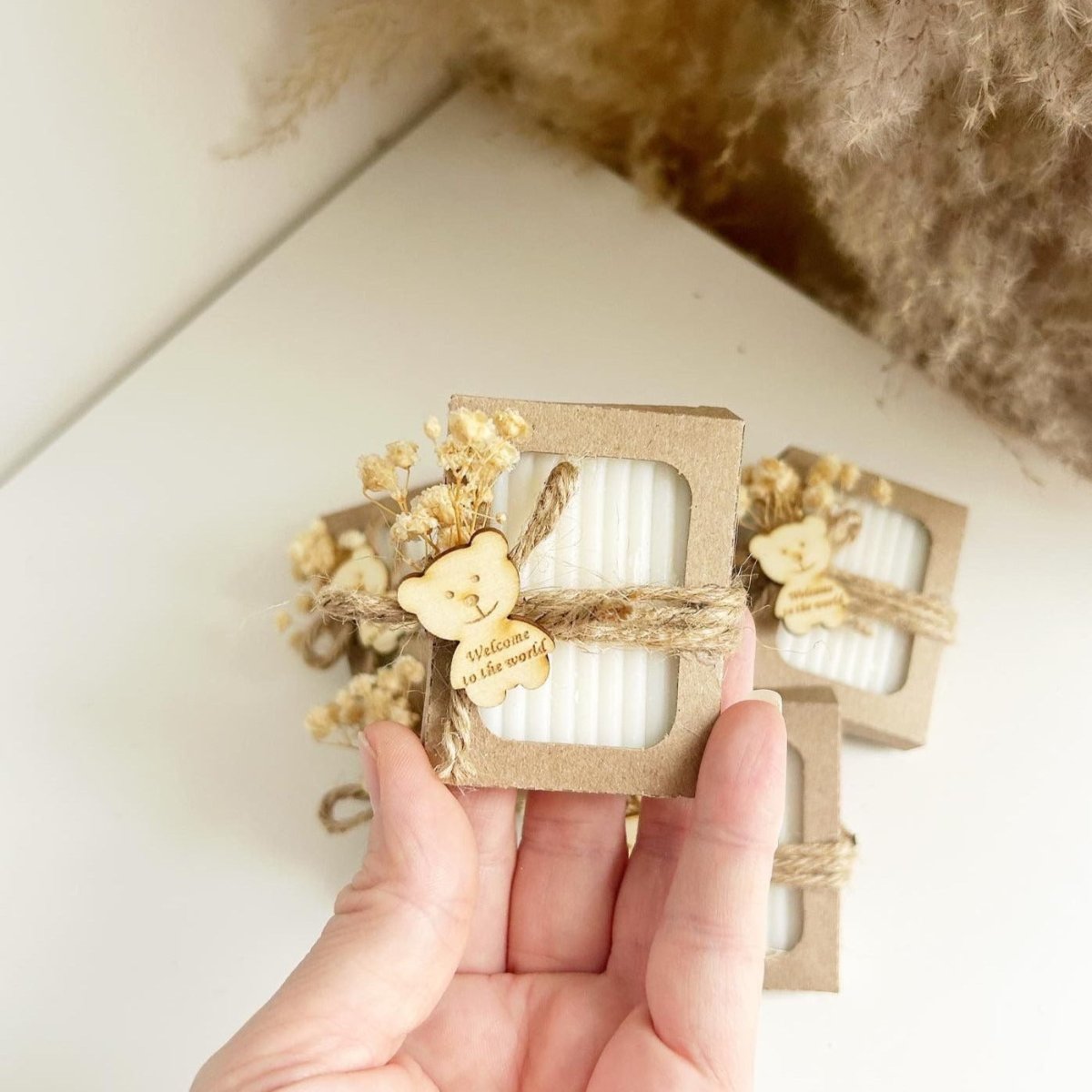 Savannen-Seife als Gästegabe, elegantes Gastgeschenk für Taufe und Kommunion