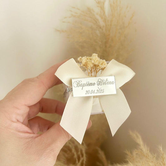 Seifenrose Antonella als Gästegabe, elegantes Gastgeschenk für Taufe und Kommunion