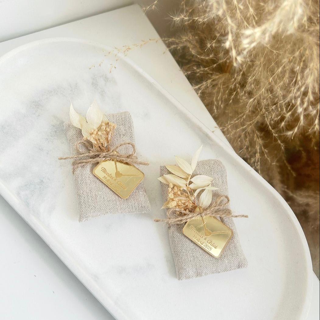 Süße-Worte-Seife als Gästegabe, elegantes Gastgeschenk für Hochzeit, Taufe und Kommunion