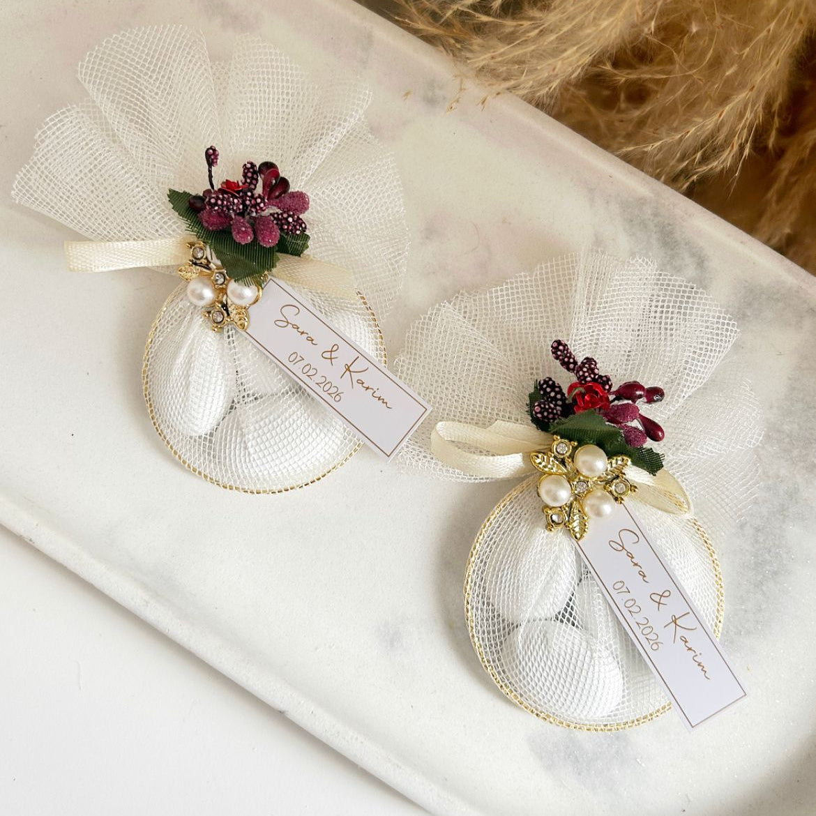 Zuckermandeln GRAPPIA als Gastgeschenke für ein Event, eleganter und raffinierter Stil