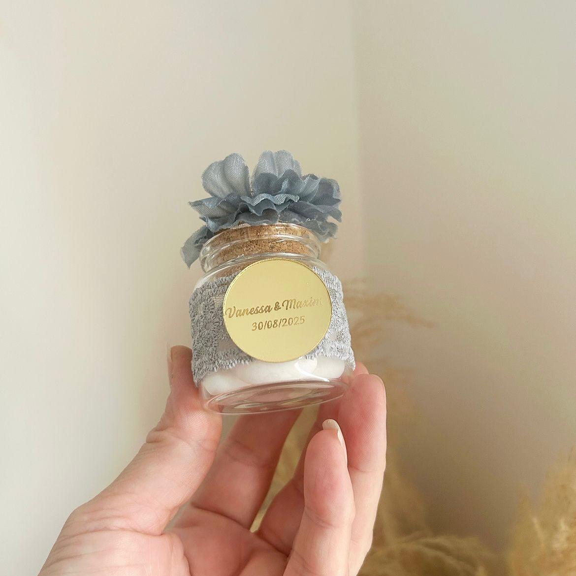 Zuckermandeln Häkelstil als Gästegabe, elegantes Gastgeschenk für Hochzeit, Taufe, Kommunion und Beschneidung