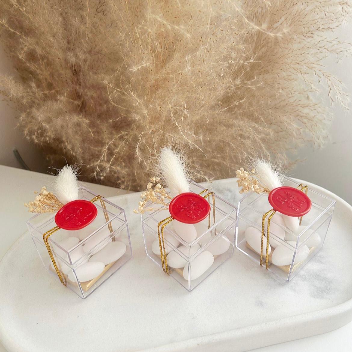 Zuckermandeln Verführung als Gästegabe, elegantes Gastgeschenk zur Hochzeit