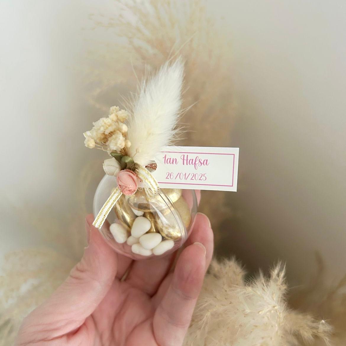 Zuckermandeln Vintage als Gästegabe, elegantes Gastgeschenk für Hochzeit, Geburtstag und Taufe